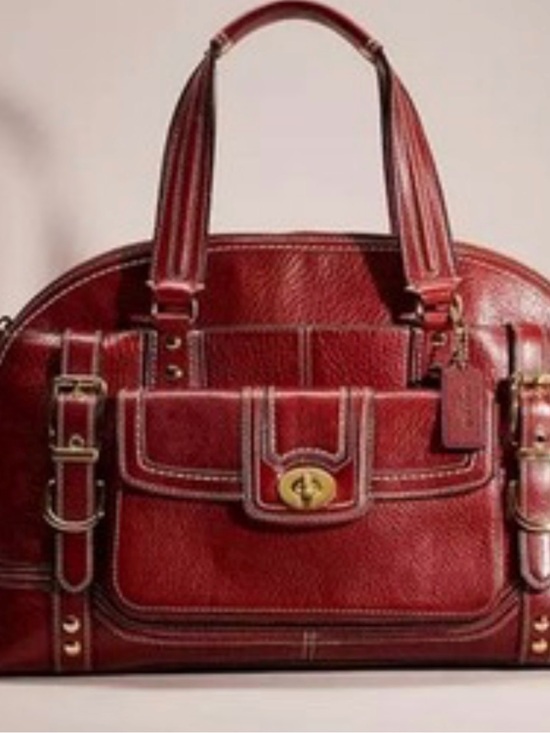 Coach Handbags - Coach Vintage Miranda Burgundy Satchel with Turn-Lock Front Pocket